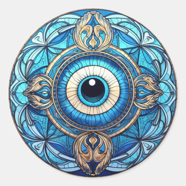 Sticker Rond L'oeil du dragon (Devant)