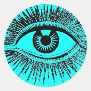 Sticker Rond L'oeil mystique voit tout l'ICU