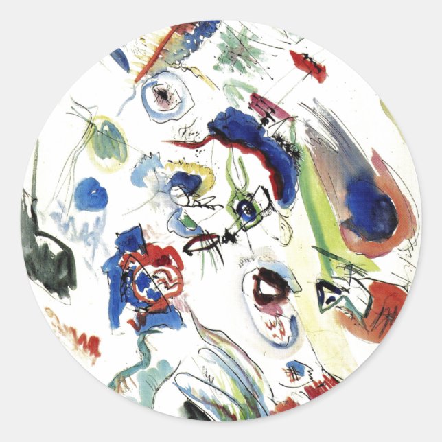 Sticker Rond L'oeuvre Abstraite de Kandinsky (Devant)