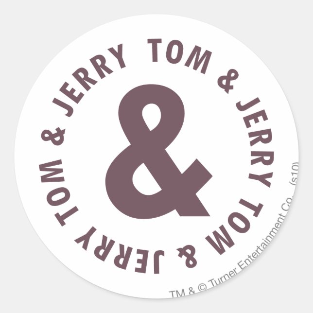 Sticker Rond Logo 8 Tom et Jerry Round (Devant)