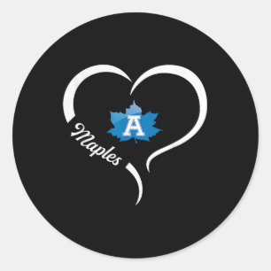 Sticker Rond Logo Adrian Maples Slogan demi-coeur