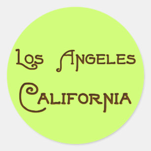 Sticker Rond Logo Art déco de Los Angeles