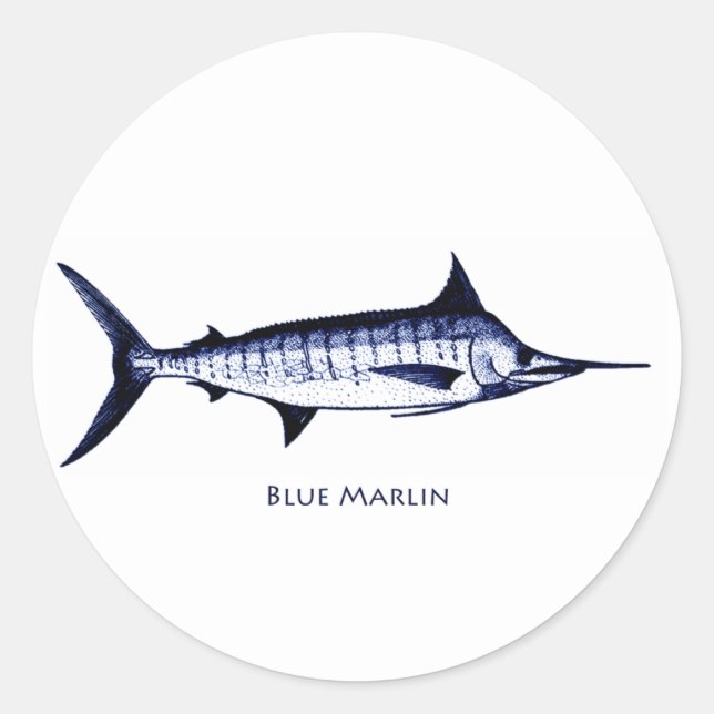 Sticker Rond Logo Blue Marlin (Devant)