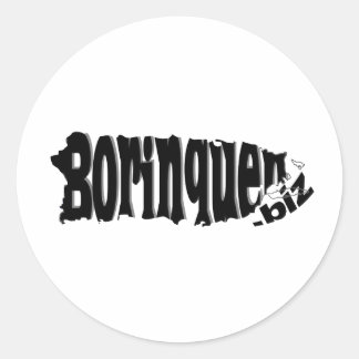 Sticker Rond logo Borinquen.biz