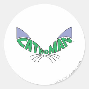 Sticker Rond Logo Catwoman Green