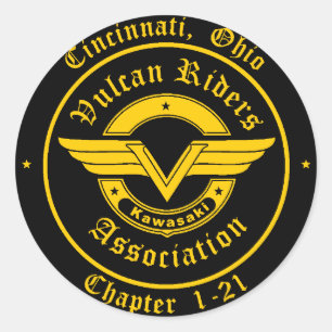 Sticker Rond Logo - cavaliers de Cincinnati Vulcan