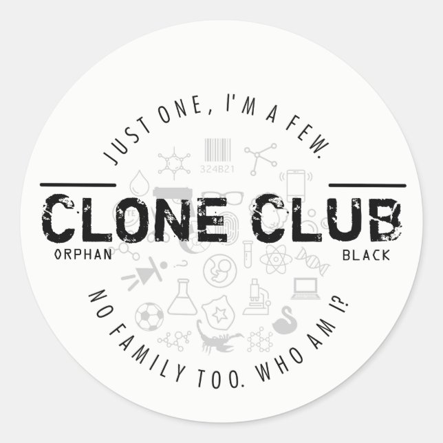 Sticker Rond Logo Clone Club (Devant)