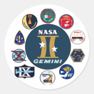 Sticker Rond Logo commémoratif de Gémeaux