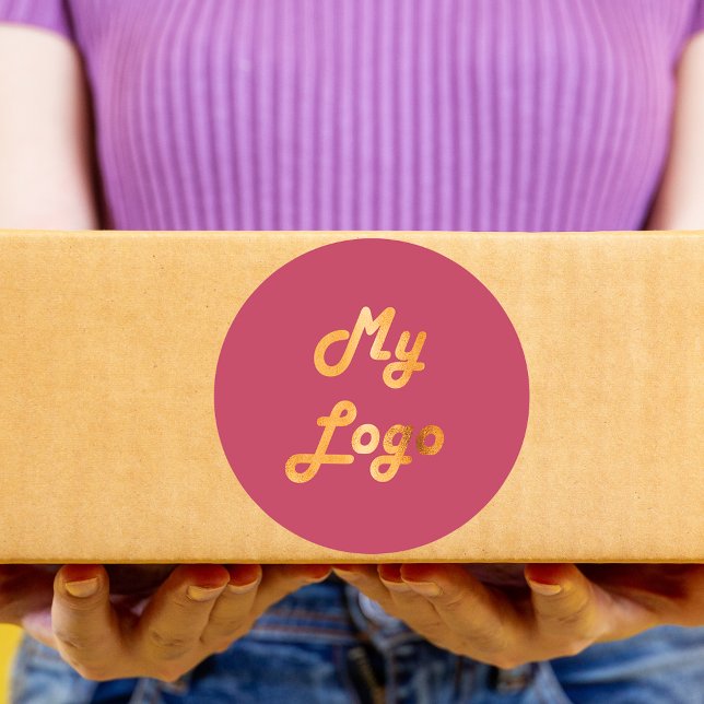Sticker Rond logo commercial Magenta (Créateur téléchargé)
