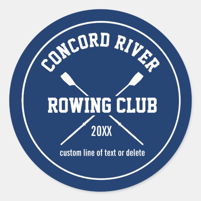 Sticker Rond Logo d'aviron de l'équipage personnalisé Voitures  (Devant)