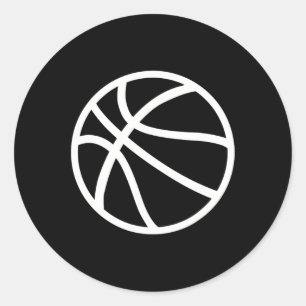 Sticker Rond Logo de basket-ball