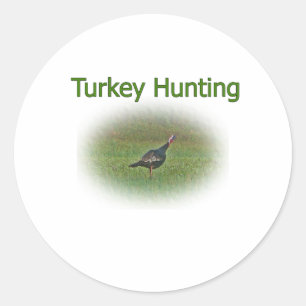 Sticker Rond Logo de chasse à la Turquie