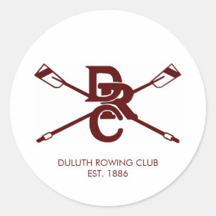 Sticker Rond Logo de club d'aviron personnalisé