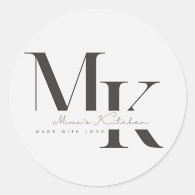 Sticker Rond Logo de cuisine de Mimi (Devant)