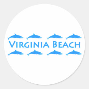 Sticker Rond Logo de dauphins de Virginia Beach