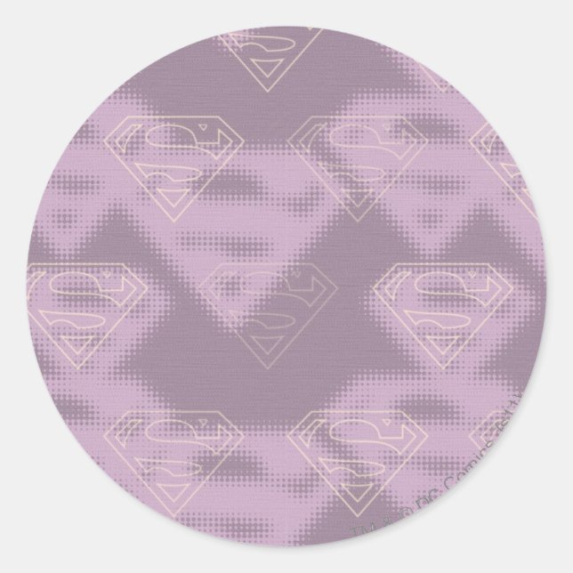 Sticker Rond Logo de demi-ton violet supergirl (Devant)