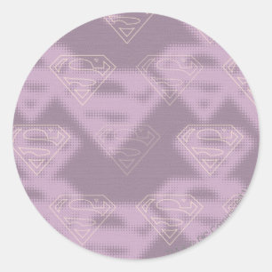 Sticker Rond Logo de demi-ton violet supergirl