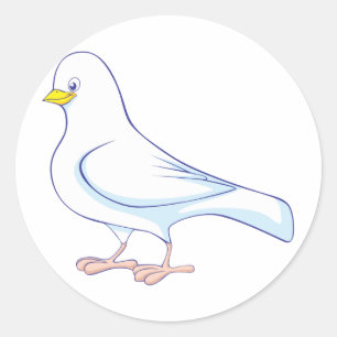 Sticker Rond Logo de dessin sur mesure pour colombe