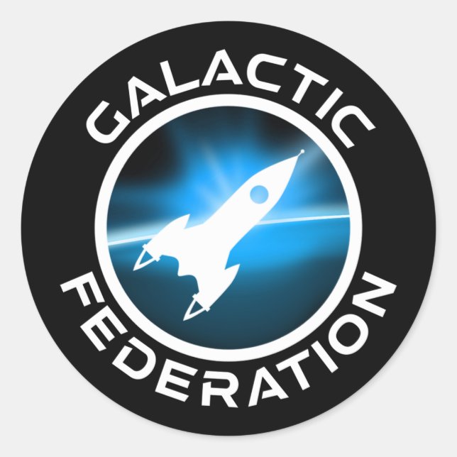 Sticker Rond Logo de fédération galactique (Devant)
