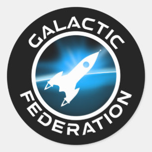 Sticker Rond Logo de fédération galactique