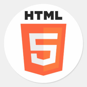 Sticker Rond Logo de HTML 5