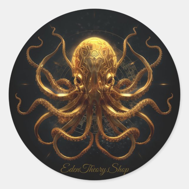 Sticker Rond Logo de Kraken (Devant)