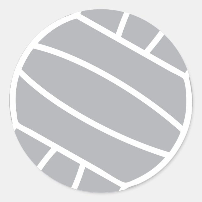 Sticker Rond logo de la balle de volley-ball gris (Devant)