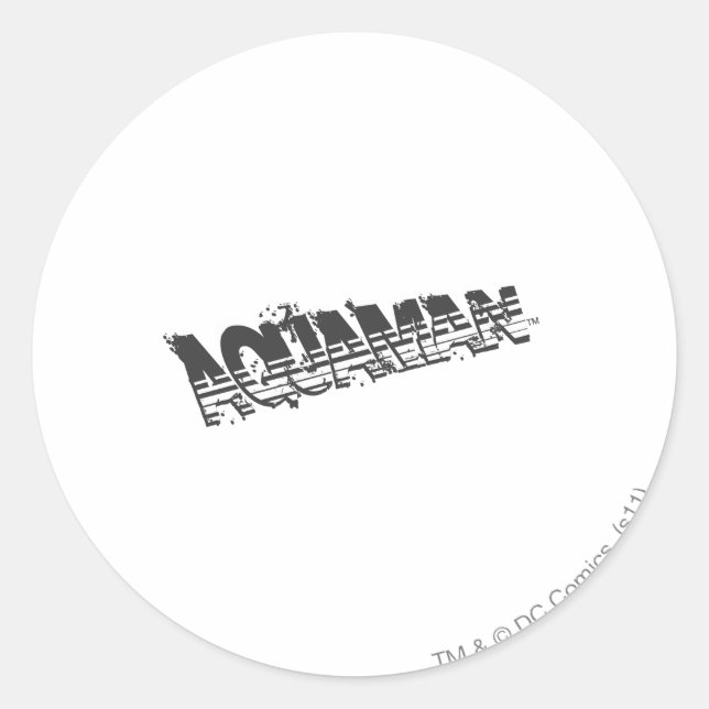 Sticker Rond Logo de la bande d'Aquaman Grunge (Devant)