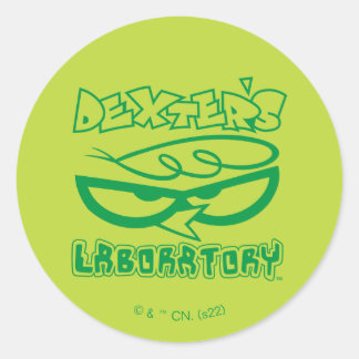 Sticker Rond Logo de la face de laboratoire de Dexter