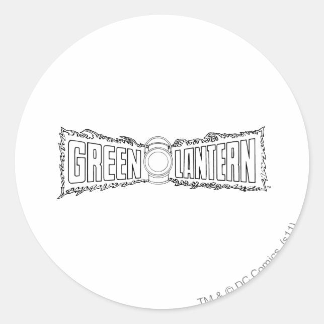 Sticker Rond Logo de la lanterne verte 7 (Devant)