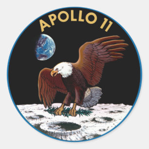 Sticker Rond Logo de la NASA Apollo 11