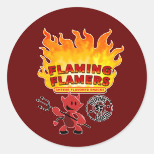 Sticker Rond Logo de la réservation Chiens Flamers