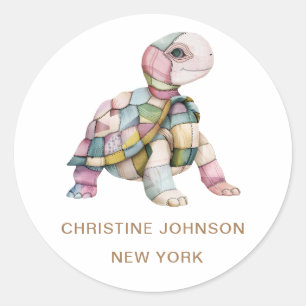 Sticker Rond Logo de la tortue