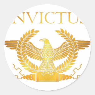 Sticker Rond logo de l'aigle royal invictus