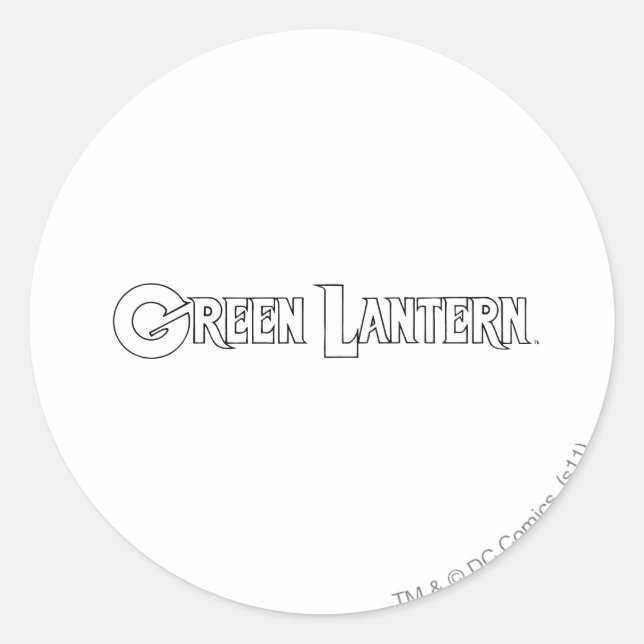 Sticker Rond Logo de lanterne verte 10 (Devant)