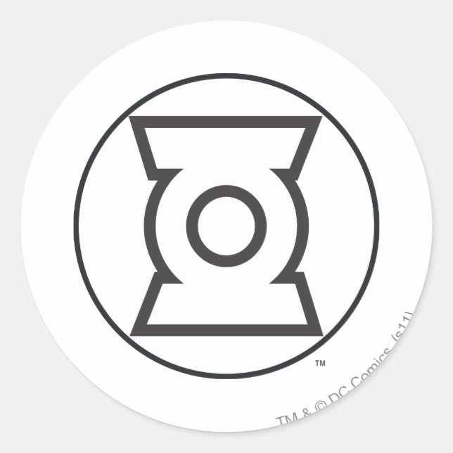 Sticker Rond Logo de lanterne verte 12 (Devant)