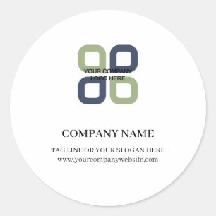 Sticker Rond Logo De L'Entreprise Avec Slogan D'Affaires