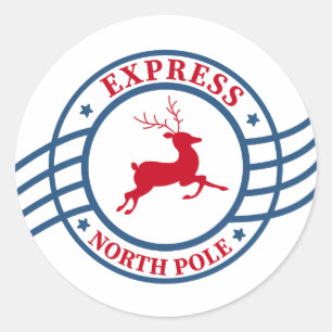 Sticker Rond logo de l'express northpole