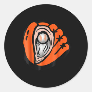 Sticker Rond Logo de l'huître de Chesapeake
