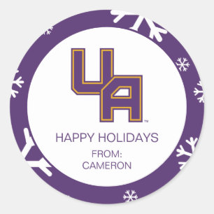 Sticker Rond Logo de l'Université d'Albany Initials