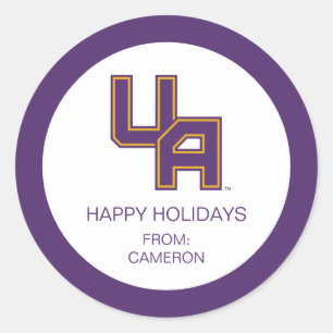 Sticker Rond Logo de l'Université d'Albany Initials