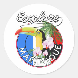 Sticker Rond logo de Martinique Travel