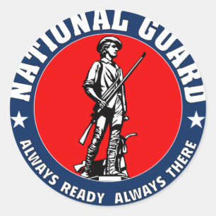 Sticker Rond Logo de militaires de garde nationale d'armée