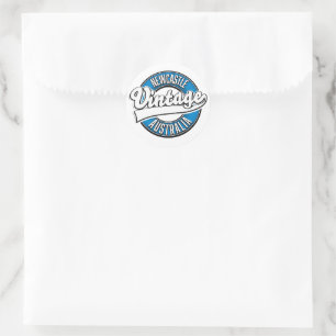 Sticker Rond logo de Newcastle australie style vintage