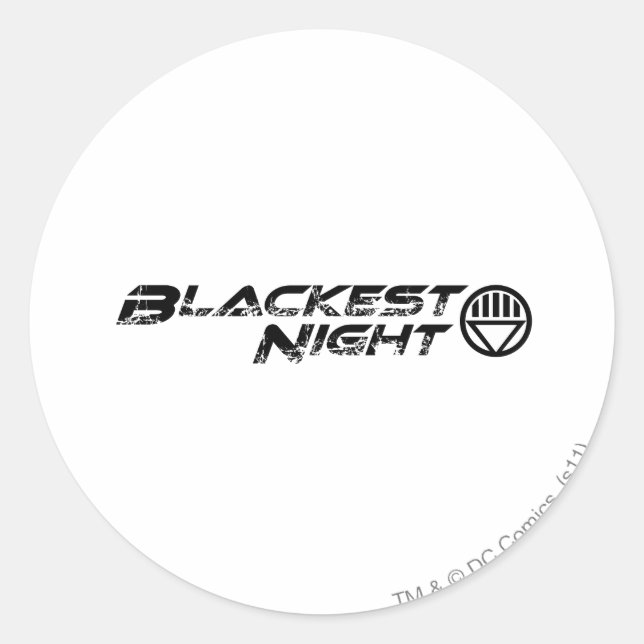 Sticker Rond Logo de nuit le plus noir (Devant)