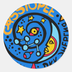 Sticker Rond Logo de patchs de mission Mir-Cassiopee