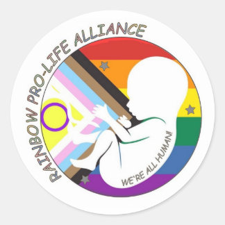 Sticker Rond Logo de Rainbow Pro-Life Alliance