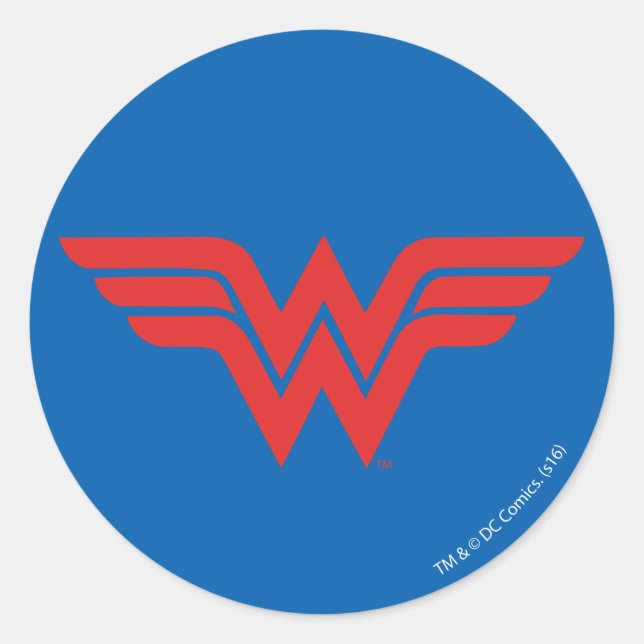 Sticker Rond Logo de Red Wonder Woman (Devant)