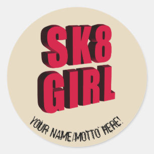 Sticker Rond Logo de skateboard