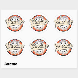 Sticker Rond Logo de style vintage de Dortmund,